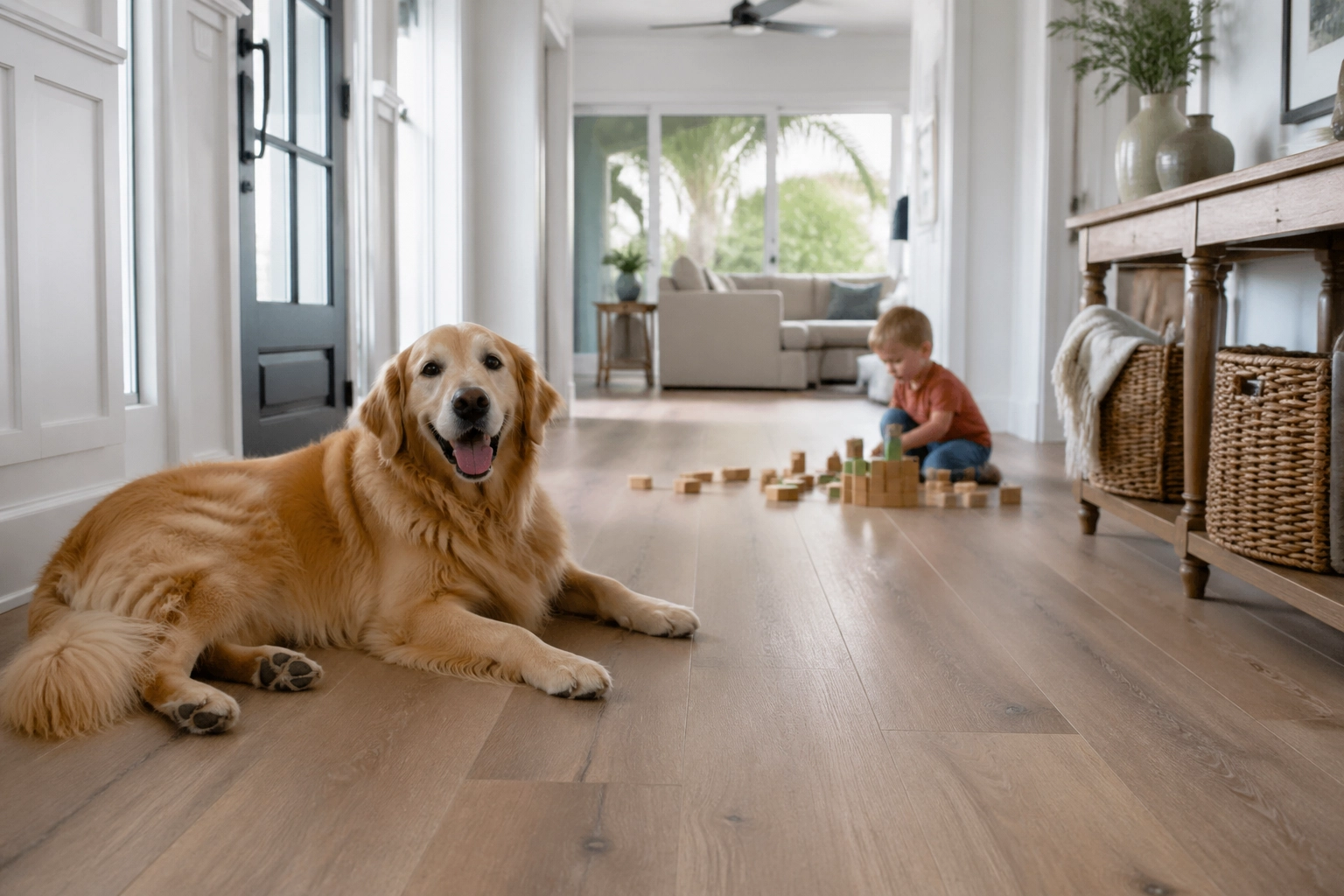 Family life on durable COREtec flooring