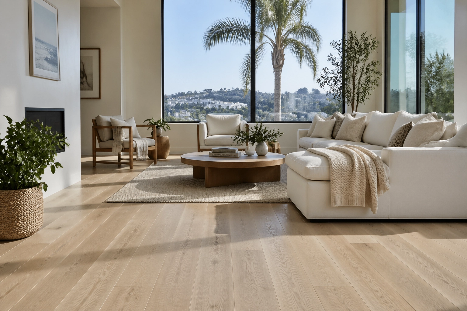 COREtec Pro Premium VV489 in a sun-drenched San Diego living room