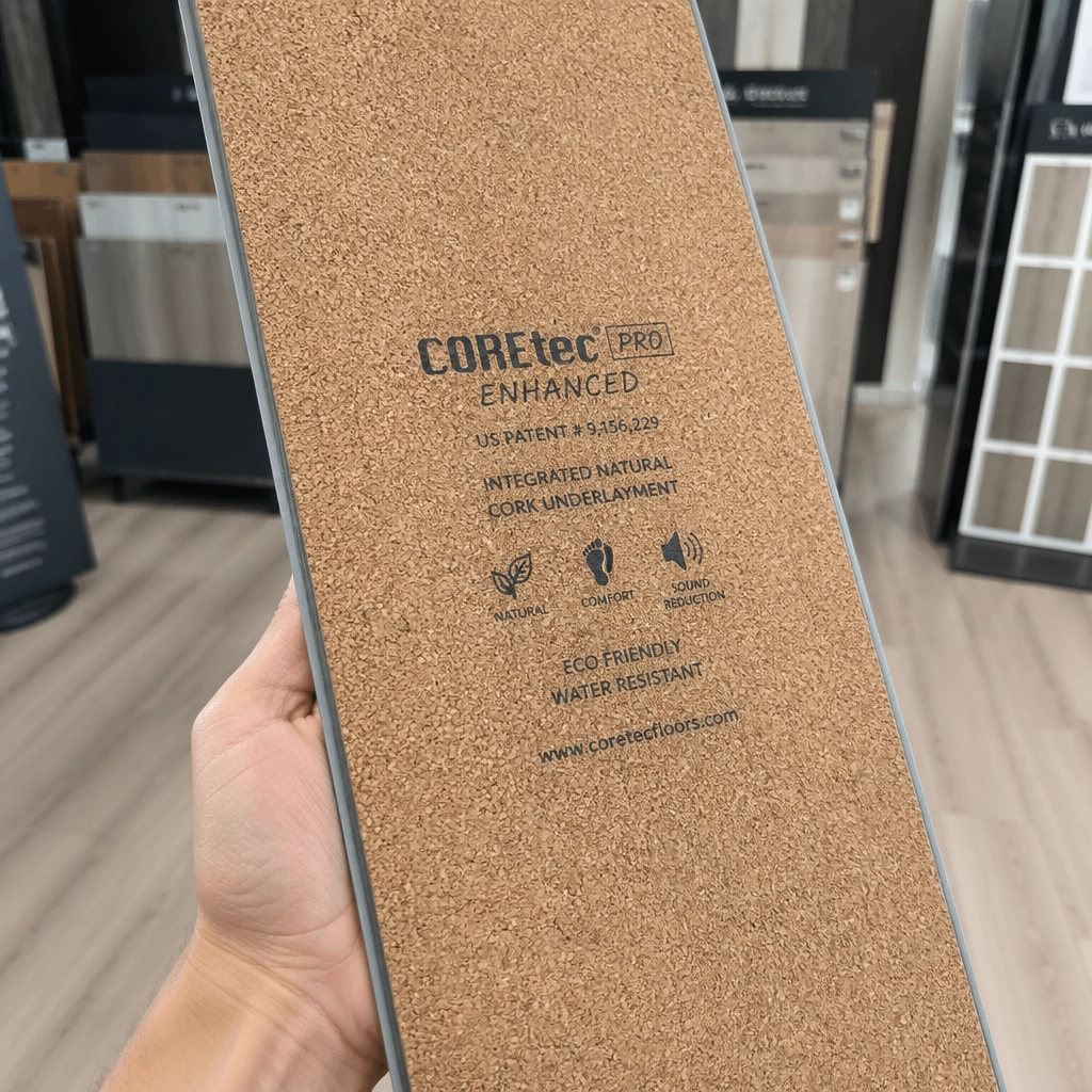 Integrated cork underlayment on COREtec Pro Enhanced