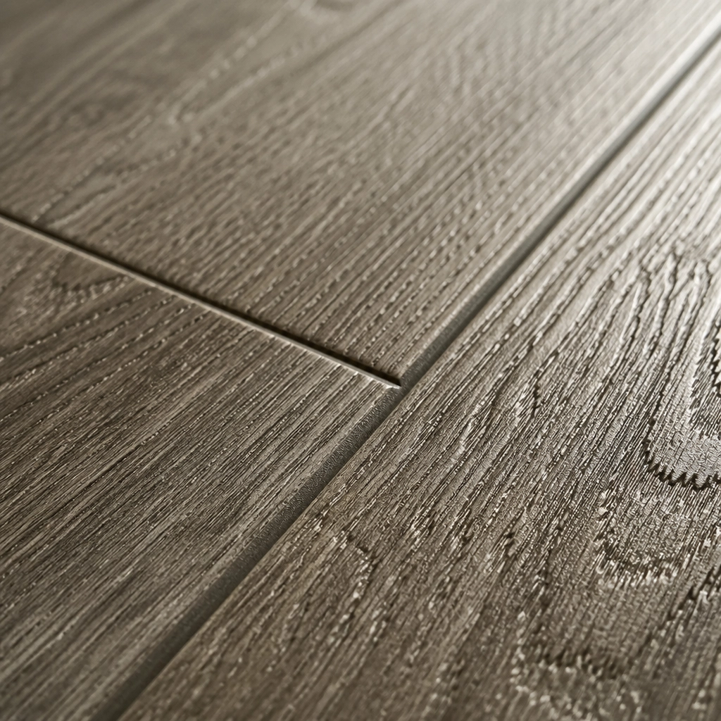 Close-up of the realistic EIR texture and integrated bevel of VV735 COREtec Originals Premium planks.