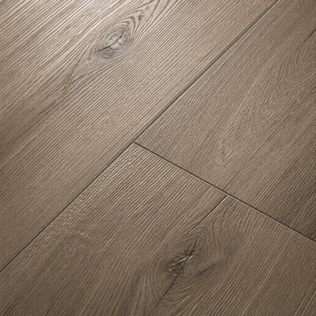 Close-up of COREtec Originals Enhanced luxury vinyl planks showing the wood texture and enhanced painted bevel edges.