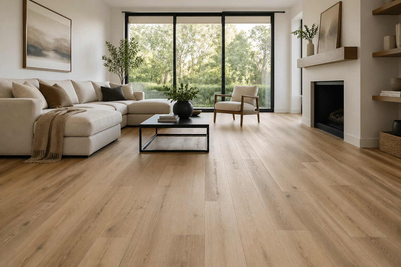 Modern living room with COREtec Pro Enhanced flooring