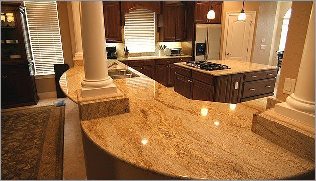 Granite kitchen countertop flooring.