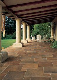 Tile flooring for the patio.