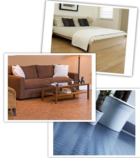 Green floors: cork, rubber, and bamboo.