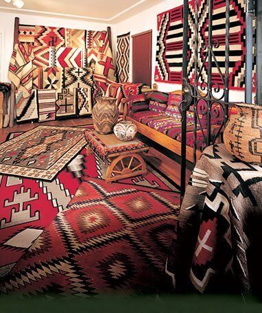Hand-crafted Navajo rugs.